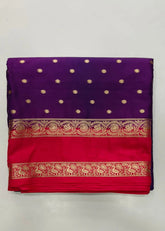 Crepe Silk Butta Purple Pink