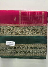 Semi Mysore Silk Pink Green