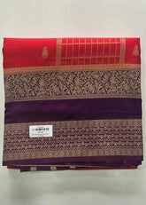 Semi Mysore Silk Red Purple