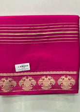 Mysore Silk Crepe Peacock Pink
