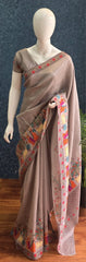 Floral Beige Kani Silk Saree