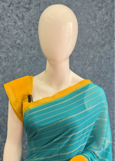 Gorgette blue -yellow