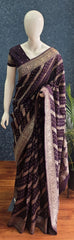 Butta Purple Mushru Silk Saree