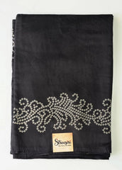 Dark Brown Chanderi Saree