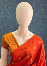 Tussar Triangle Orange