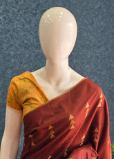 Tussar Triangle  Brown Light Orange