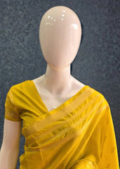 Bentex Border Yellow Semi Silk Saree