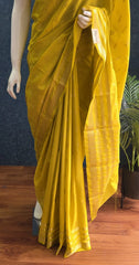 Bentex Border Yellow Semi Silk Saree