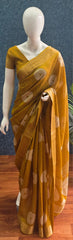 Soft Mustard Semi Silk Saree