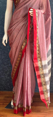 Ragini Peach Cotton Saree