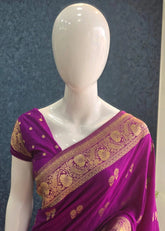 Tussar Gorgette- Purple