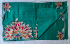 Matka Green Silk Saree