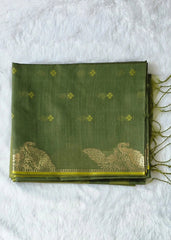Chanderi Green Saree