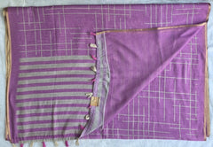 Light Weight Light Purple Cotton Silk Saree