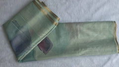Light Weight Pista Cotton Silk Saree