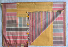 Light Weight Yellow Cotton Silk Saree