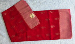 Multi Red Semi Silk Saree