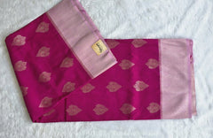 Multi Pink Semi Silk Saree