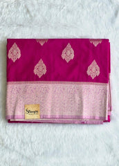 Multi Pink Semi Silk Saree