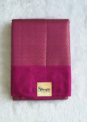 Brocade Pink Semi Silk Saree