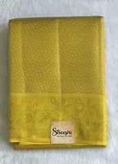 Brocade Yellow Semi Silk Saree