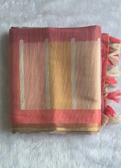 Light Weight Baby Pink Cotton Silk Saree