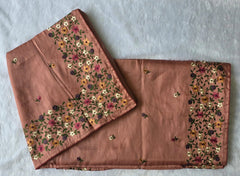 Satin Dusty Rose Tussar Saree