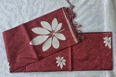 Viscose Red Tussar Saree
