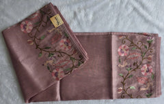 Tissue Pale Pink Saree
