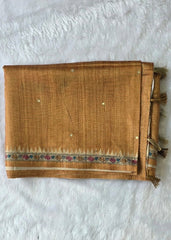 Kalamkari Shade of Brown Tussar Saree