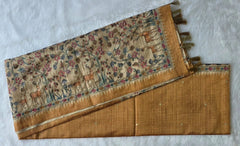 Kalamkari Shade of Brown Tussar Saree