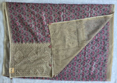 Lucknowi Grey Pink Chanderi Saree