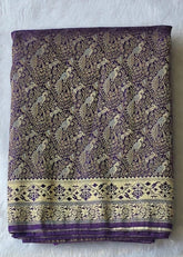 Kathan Purple Silk Saree