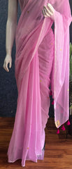 Bengal Baby Pink Cotton Saree