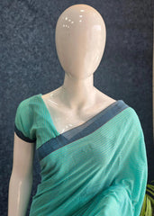 Bengal Green Cotton Saree