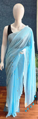 Bengal Light Blue Cotton Saree