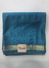 Crepe Silk Mango Design Blue