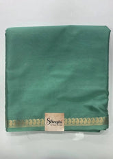 Mango Border Crepe silk Pista Green
