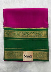 Pure Mysore Silk  Pink Green