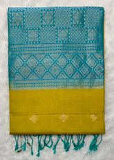 Pure Soft Silk Yellow Blue