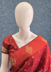 Tussar Silk Rust Orange