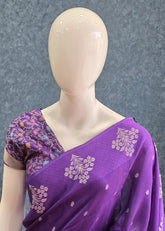 Tussar Silk Purple