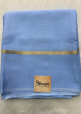 Pure Mysore Silk Light Blue