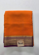 Pure Mysore Silk Orange Purple