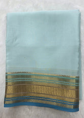 Pure Mysore Silk Blue Ice Blue