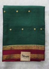 Pure Mysore Silk Green Red