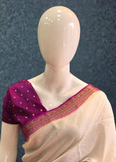 Viscose Checks White Purple