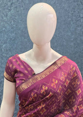 Soft Purple Semi Silk Saree