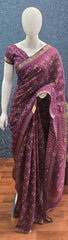 Soft Purple Semi Silk Saree
