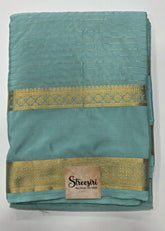 Crepe Silk Pista Green Gold